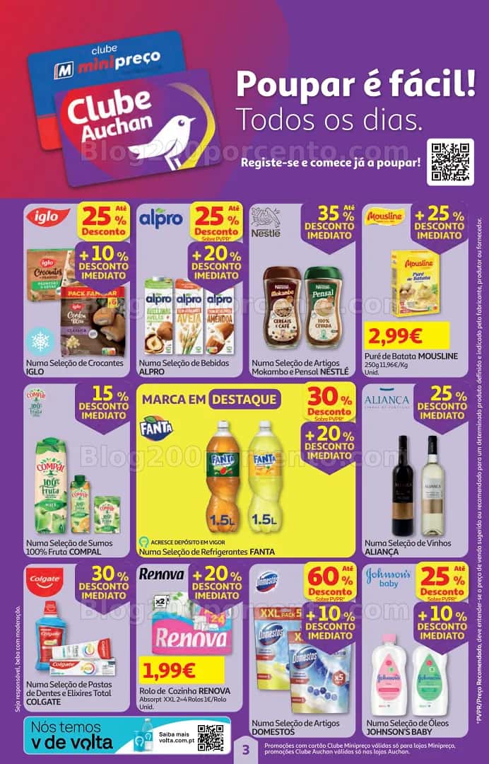 Antevisão Folheto AUCHAN - MINIPREÇO Promoções de 16 a 22 abril